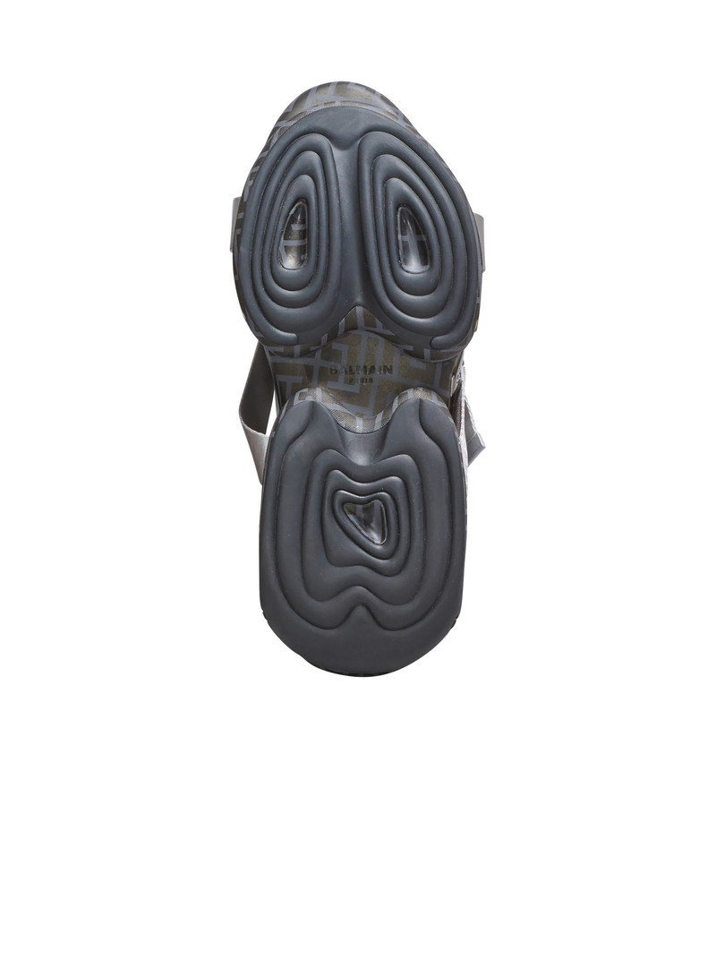 B-Bold knit and suede high-top trainers with strap 5