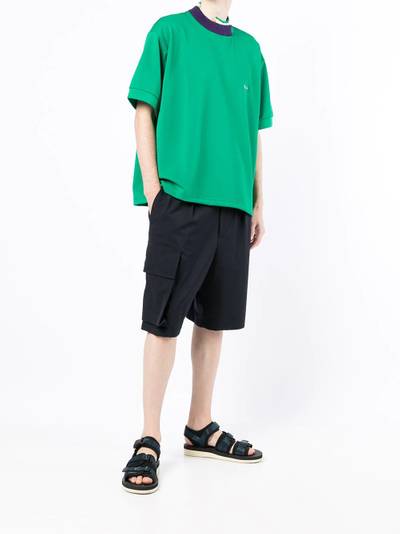 Kolor ribbed-collar oversized T-shirt outlook