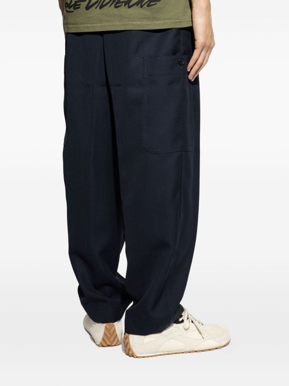 drawstring tapered trousers - 4