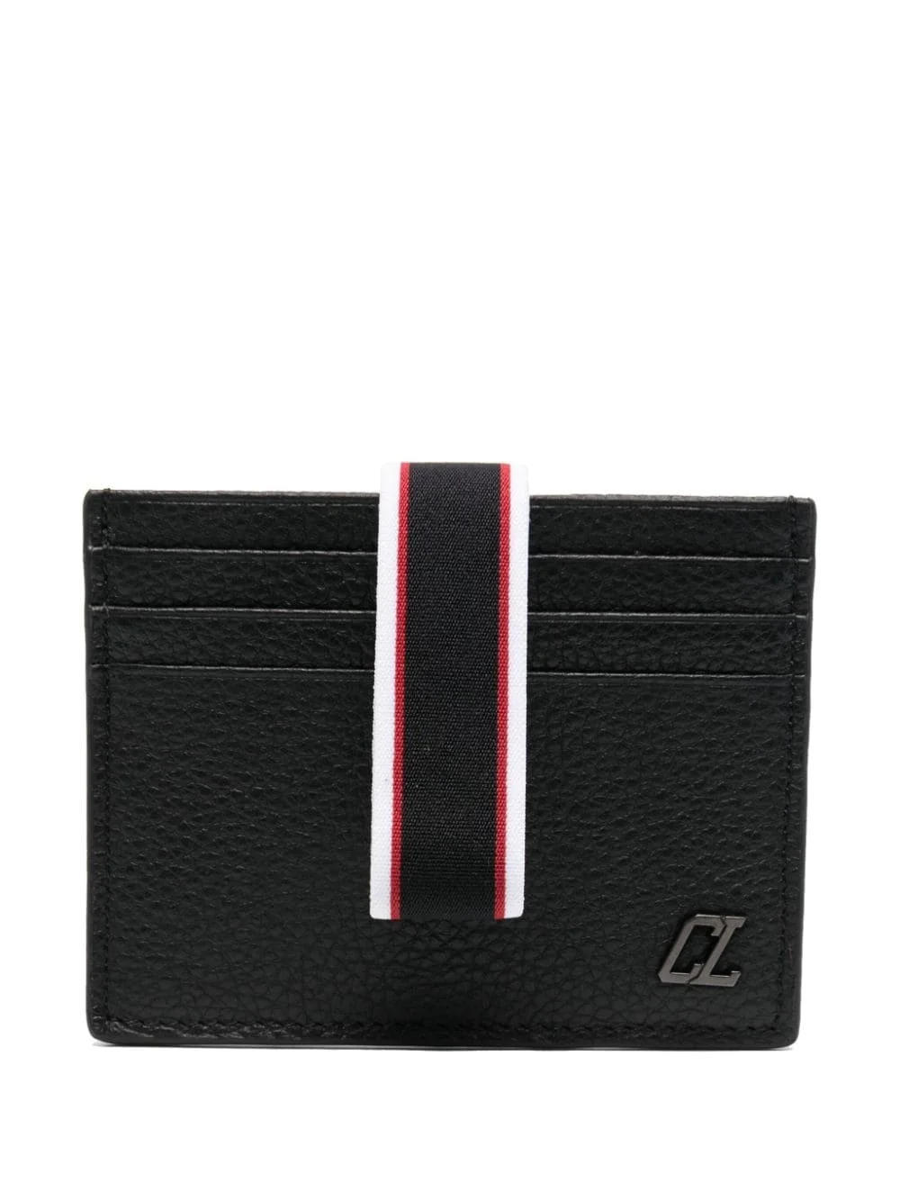 logo-plaque leather cardholder - 1