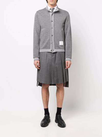 Thom Browne high-low hem pleated skirt outlook