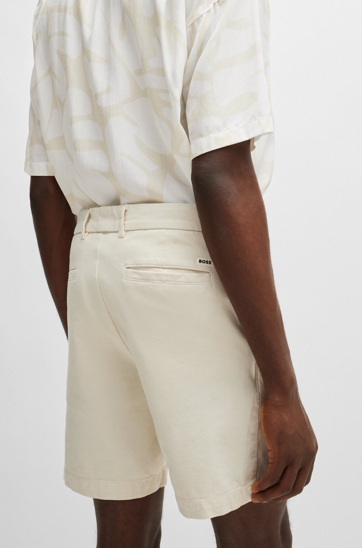 REGULAR-FIT REGULAR-RISE SHORTS IN STRETCH COTTON - 5
