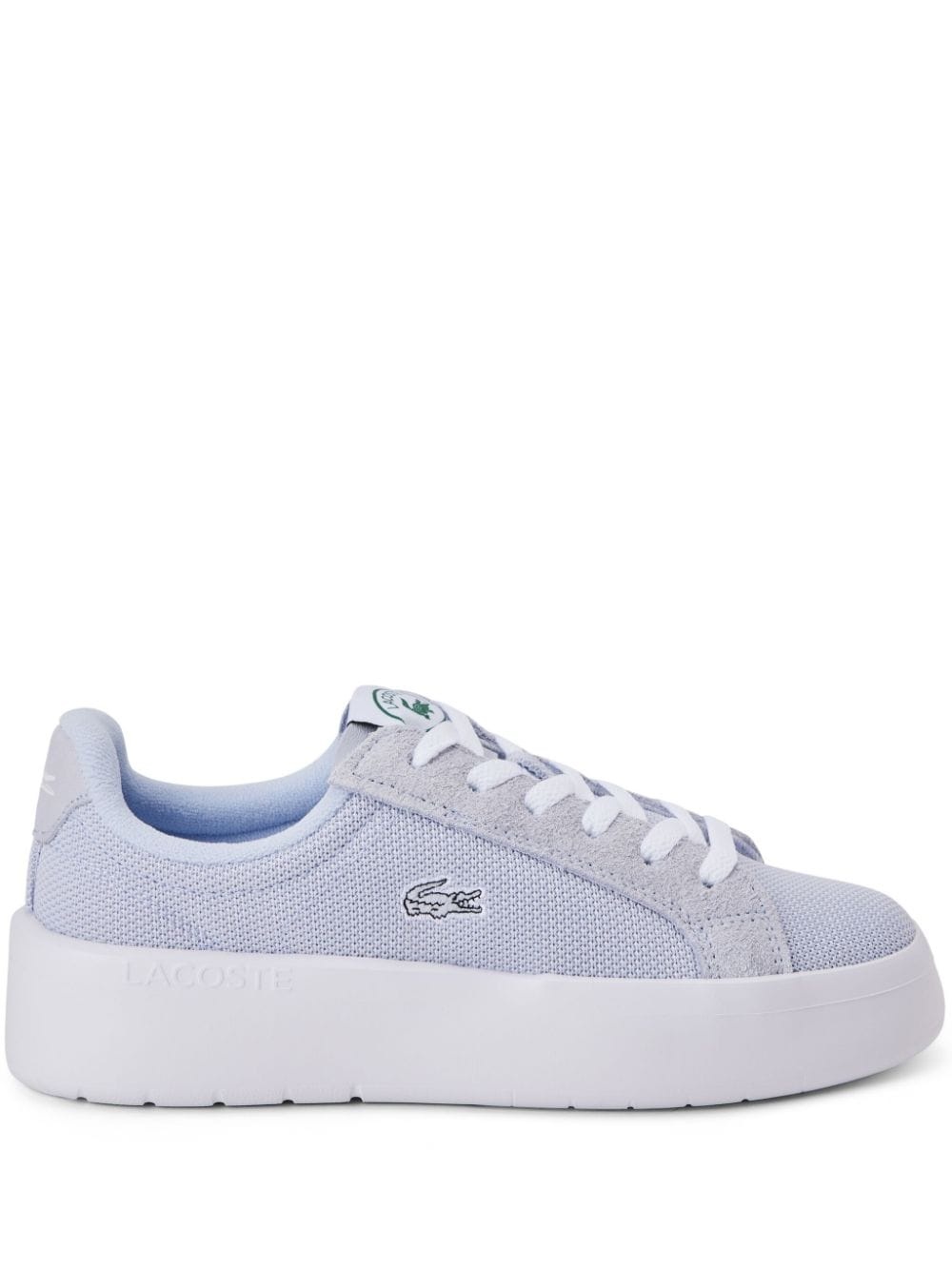 logo-embroidered lace-up sneakers - 1