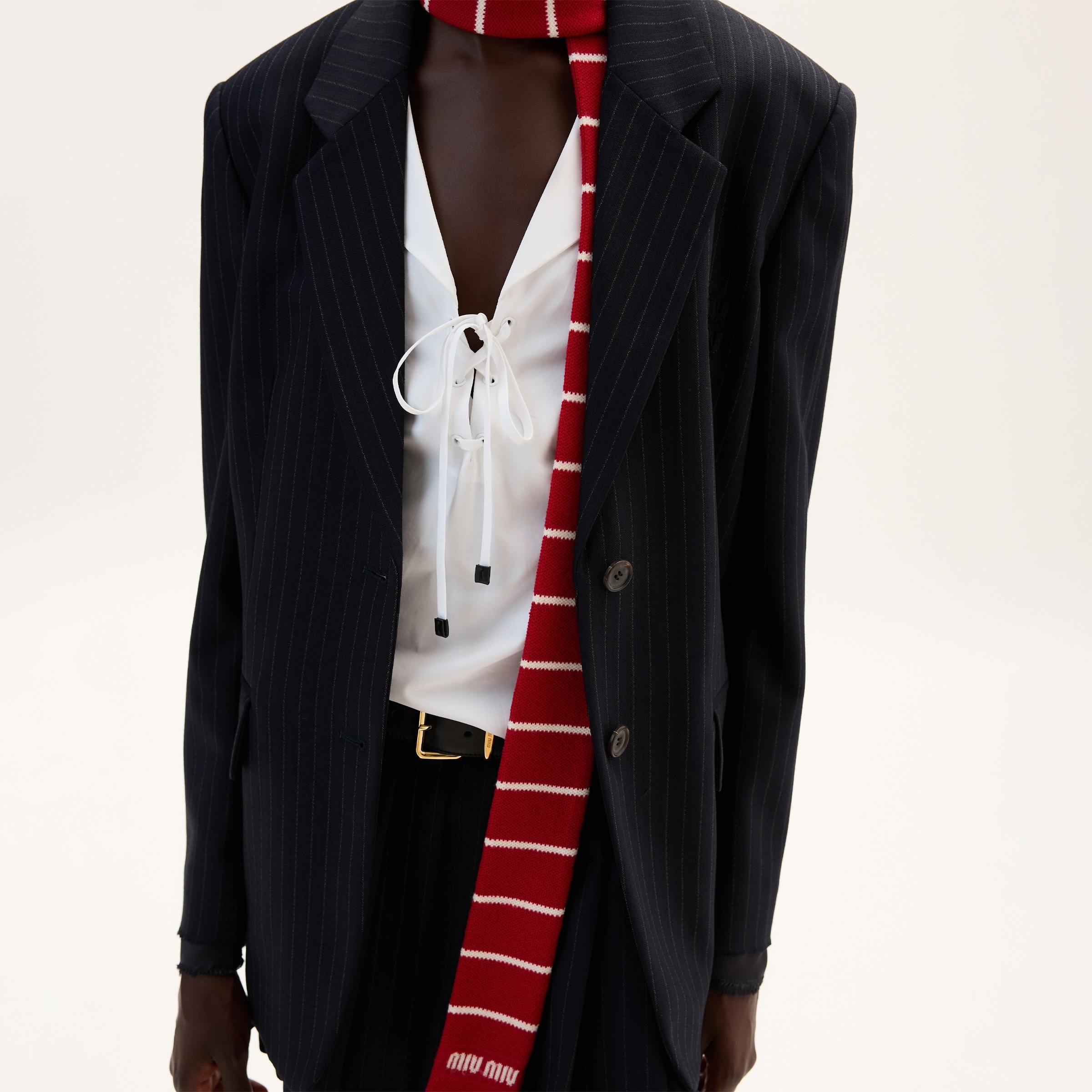 Single-breasted pinstripe jacket - 5
