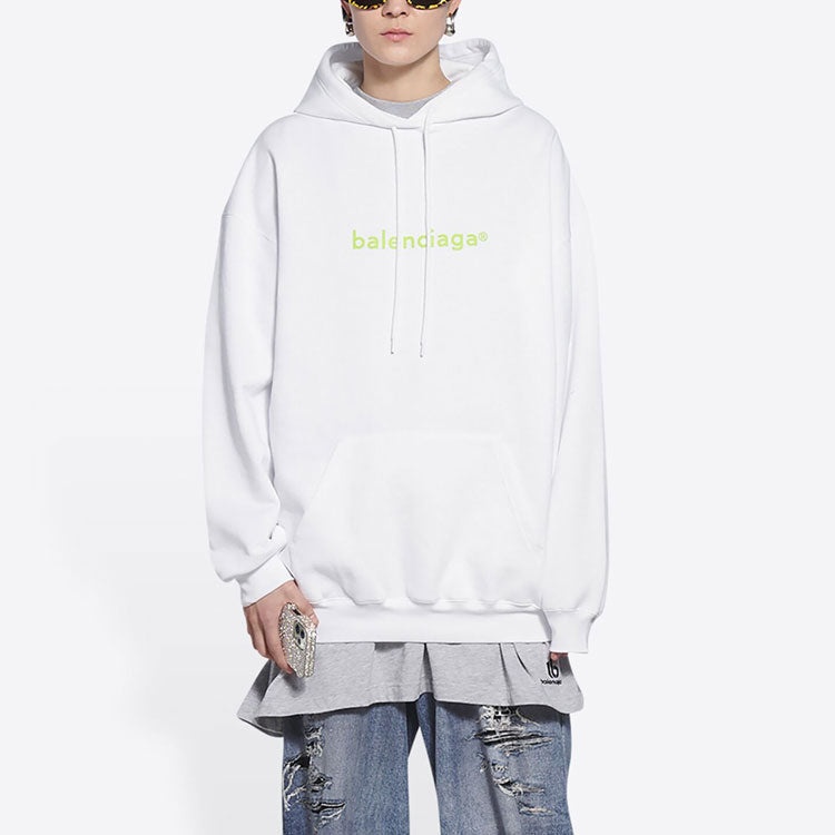 Balenciaga Balenciaga Copyright Logo Print Medium Fit Hoodie 'White' 578135TIV559152 - 4