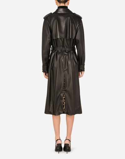 Dolce & Gabbana Plongé lambskin trench coat outlook