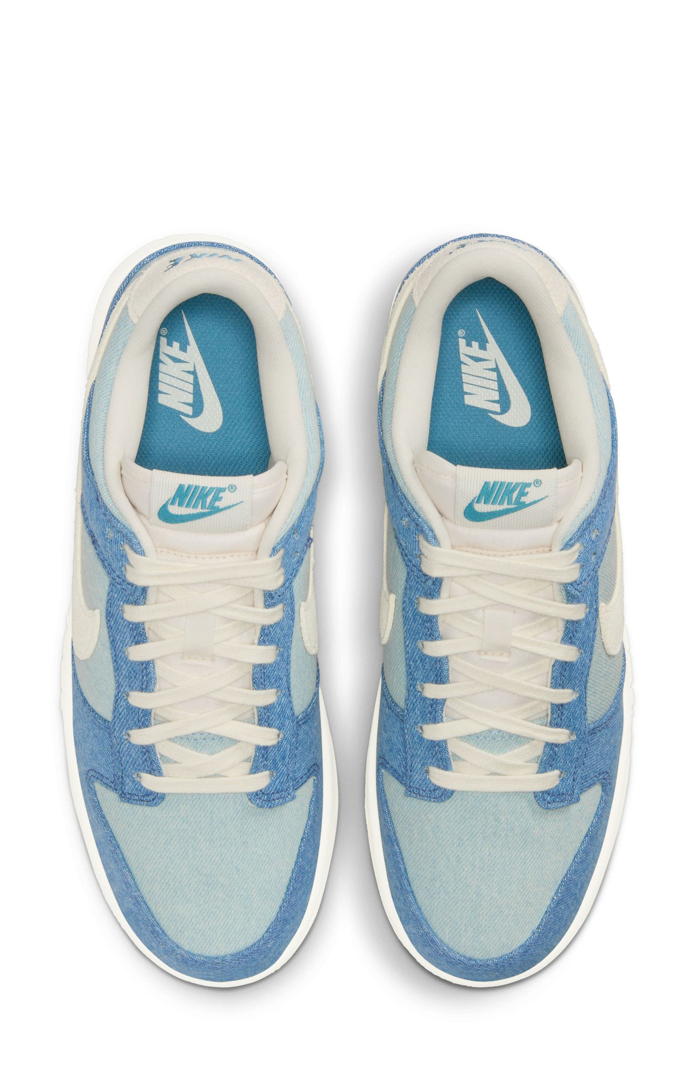Nike Dunk Low Denim Basketball Sneaker in Smokey Blue/Ivory/Denim at Nordstrom - 3