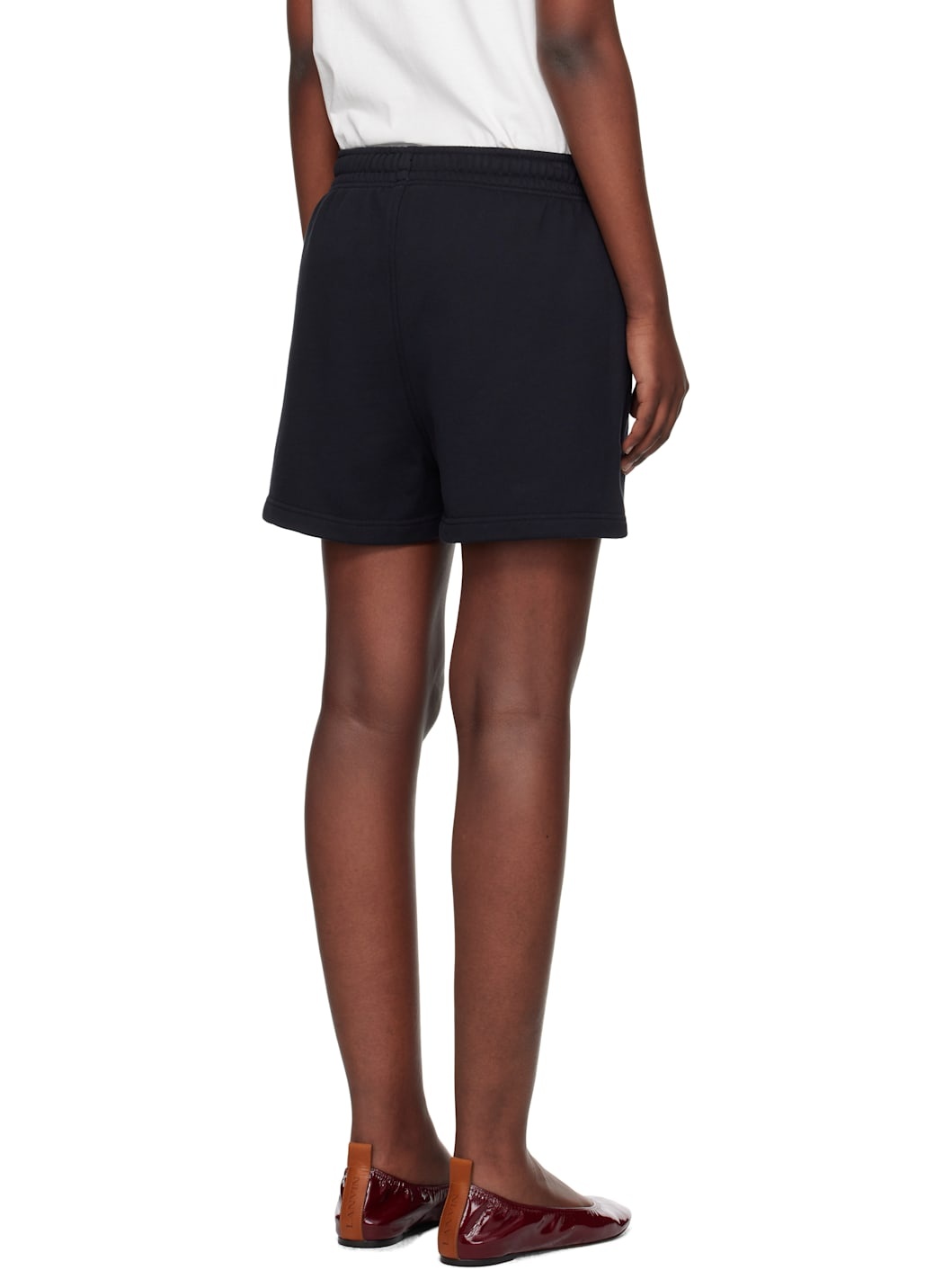 Black Baby Fox Patch Regular Jog Shorts - 3