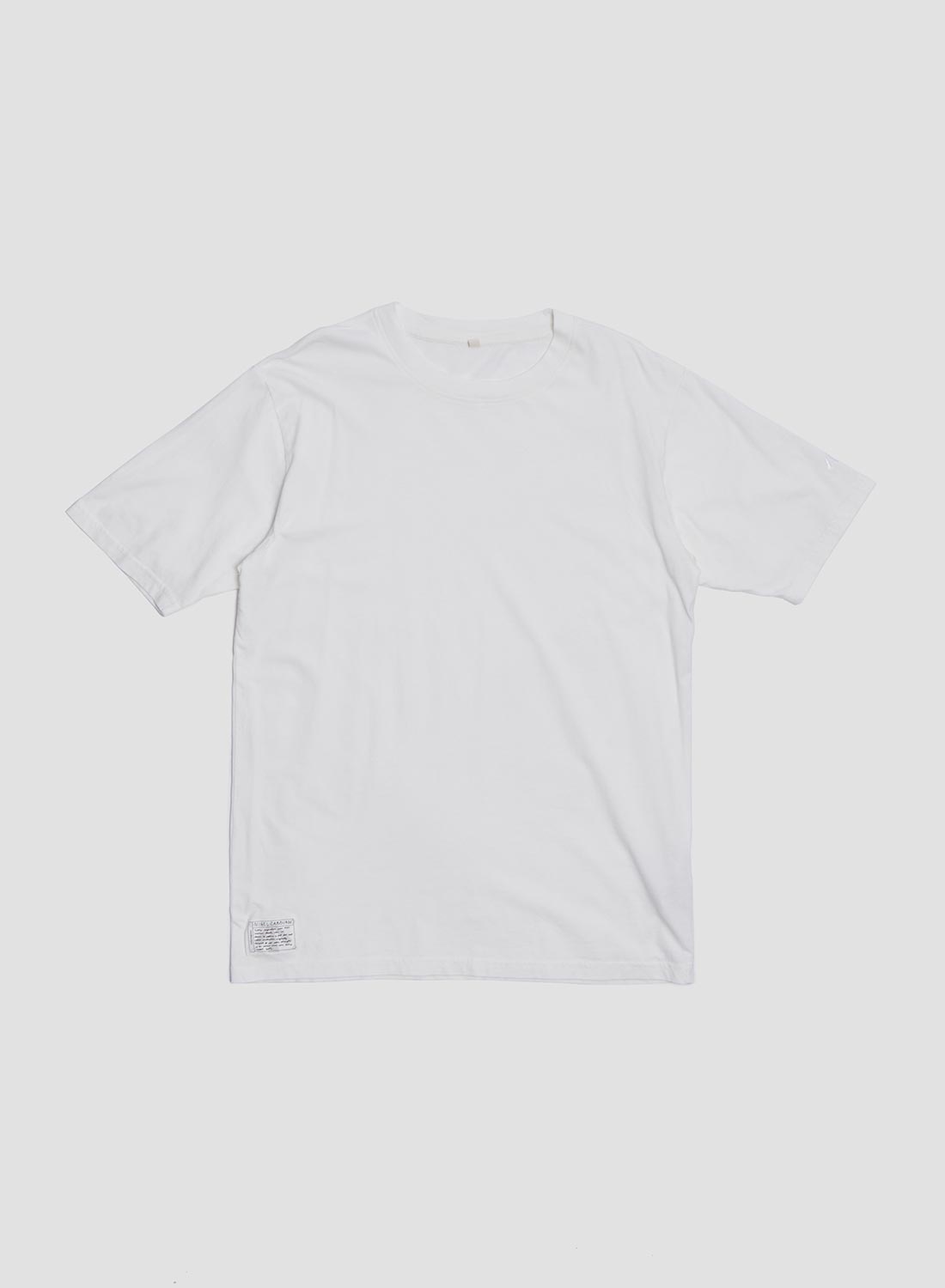 Embroidered Relaxed Fit Tee in Stone Wash White - 1