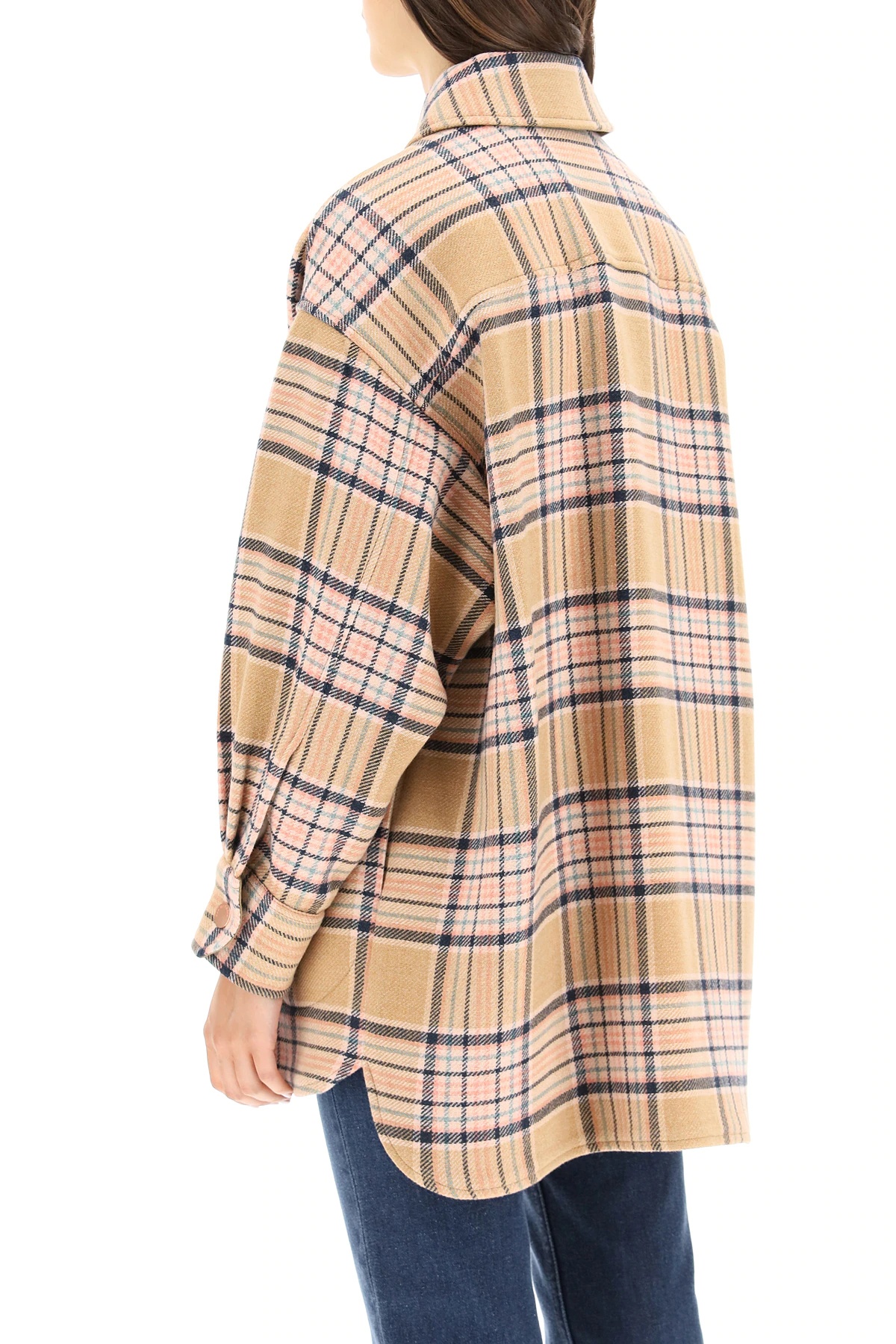 MAXI SHIRT WITH CHECK PRINT - 4