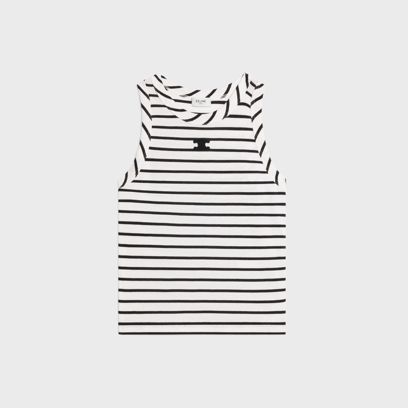 triomphe tank top IN striped silk jersey 1