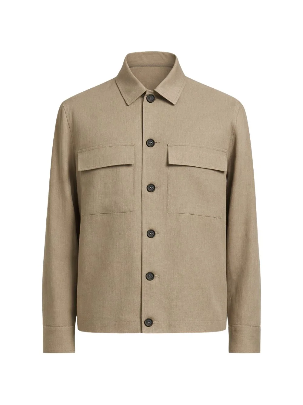 flap-pocket shirt jacket - 1