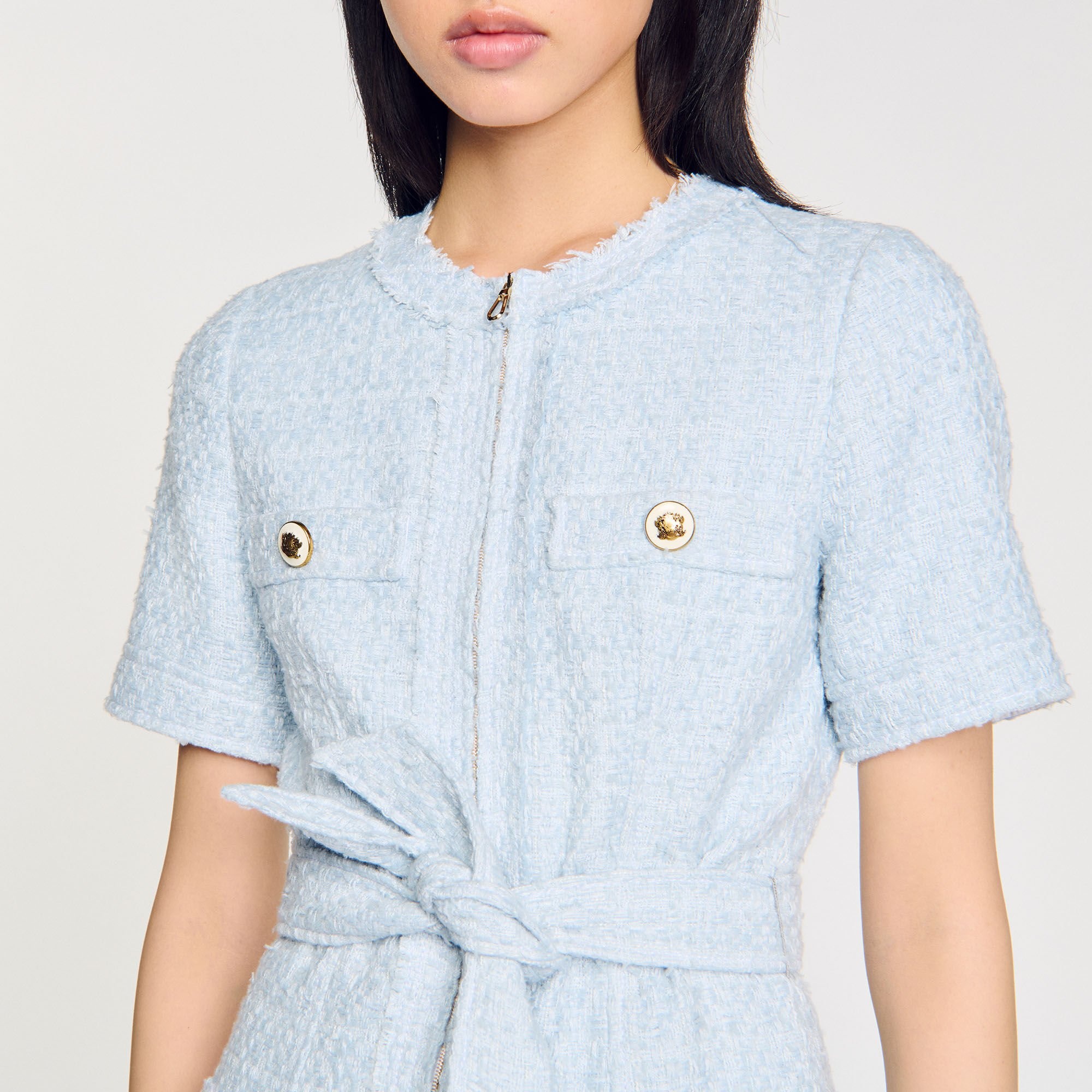 Sandro MINI TWEED DRESS | REVERSIBLE