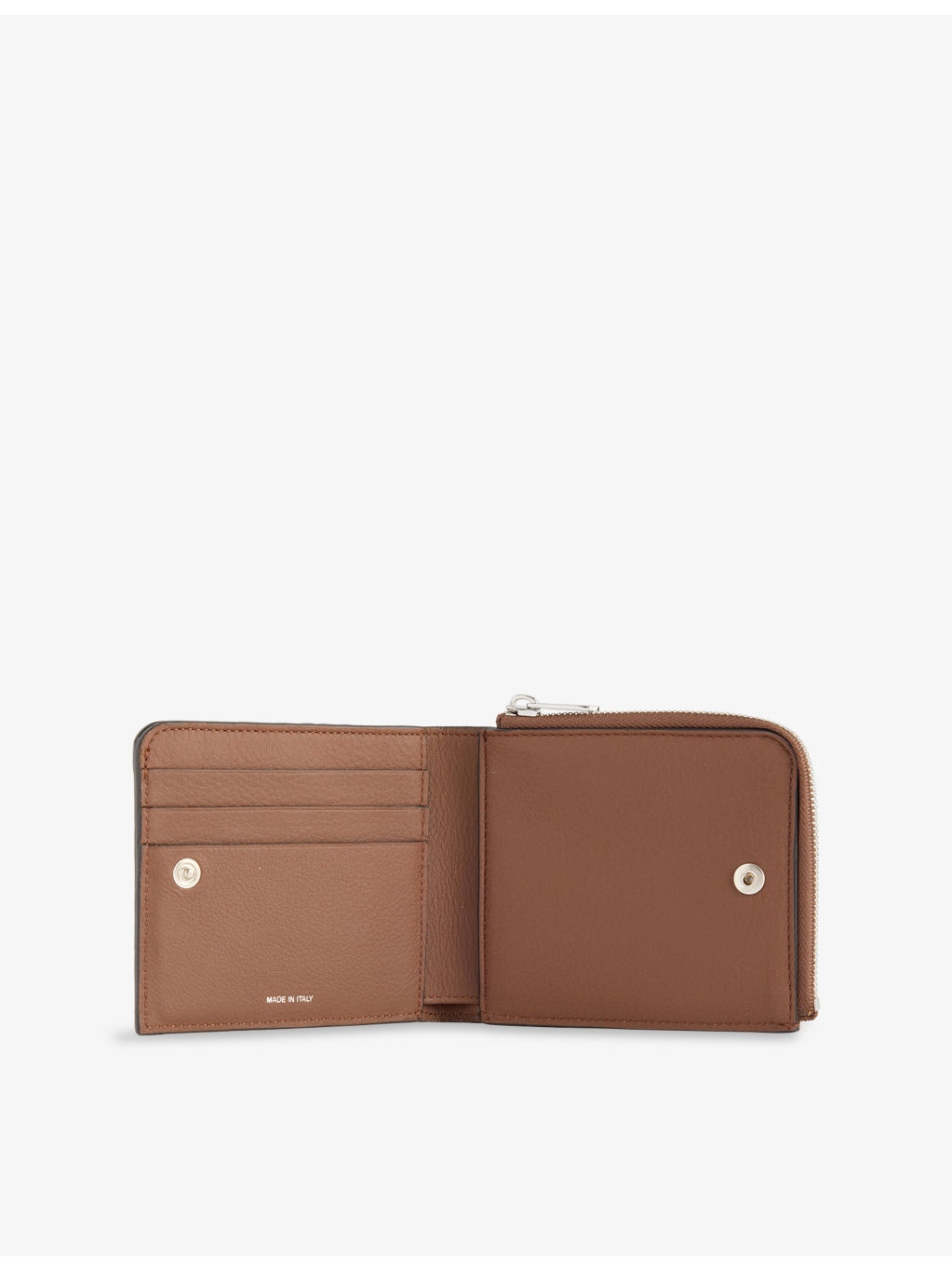 Bifold Striped Leather Wallet - 4