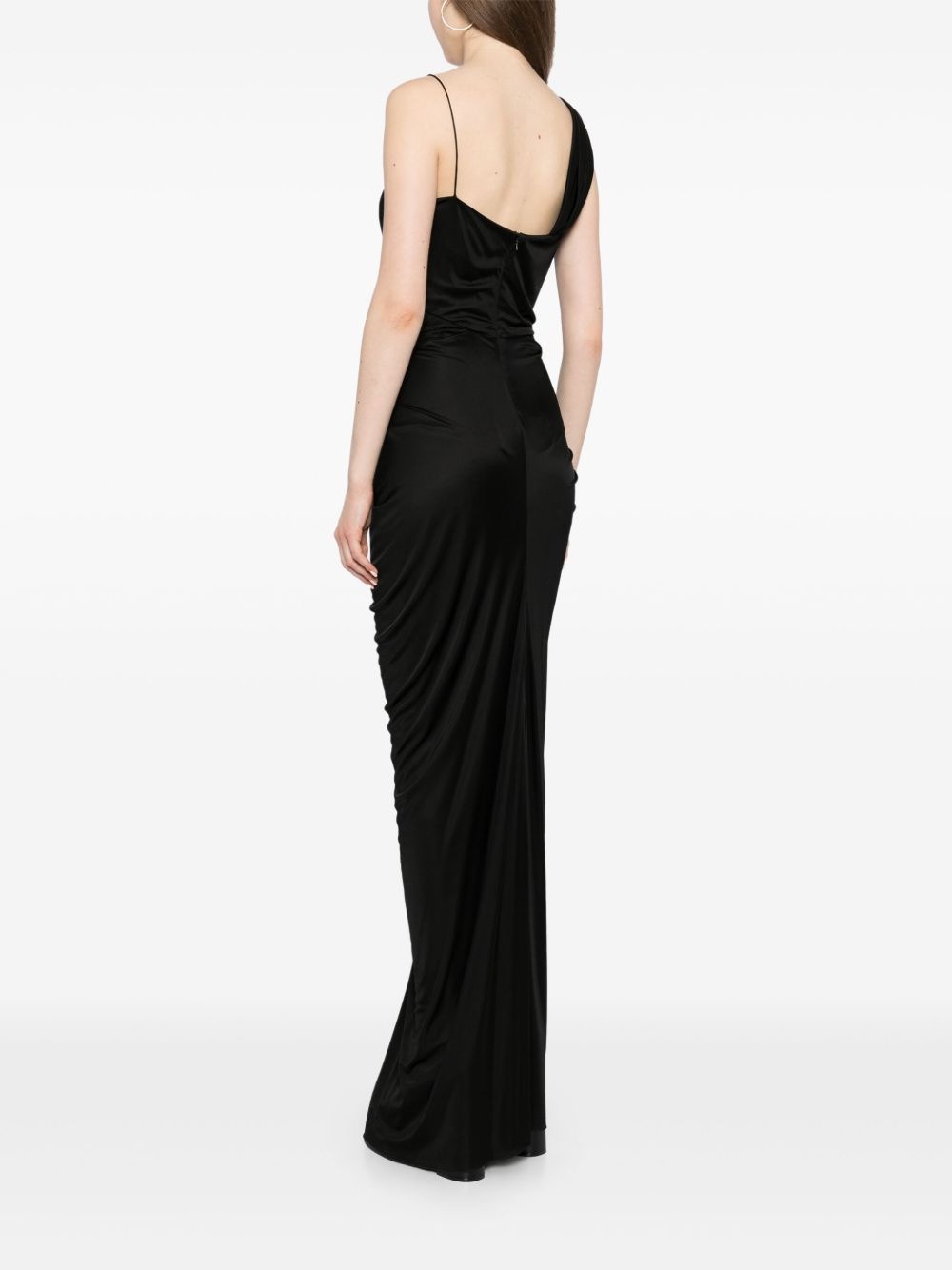 glossy jersey gown - 4