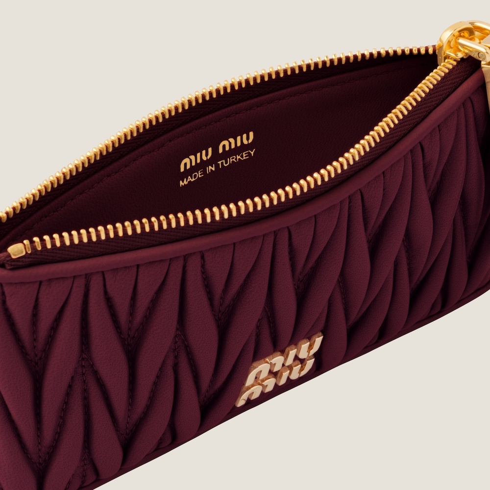 Matelassé nappa leather envelope wallet - 4
