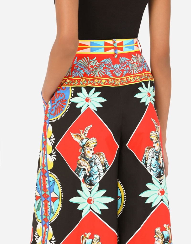 Carretto-print poplin pants 6