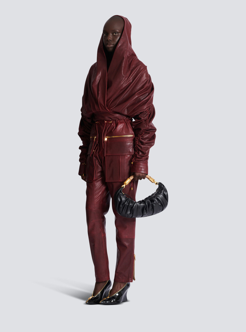 Balmain Medium Ebene bag in calfskin leather outlook