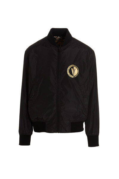 VERSACE JEANS COUTURE Logo print reversible bomber outlook