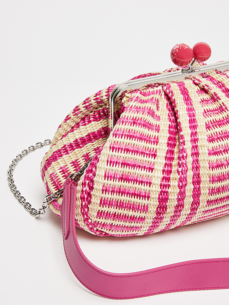 LOCRI Medium raffia-look jacquard Pasticcino Bag 4