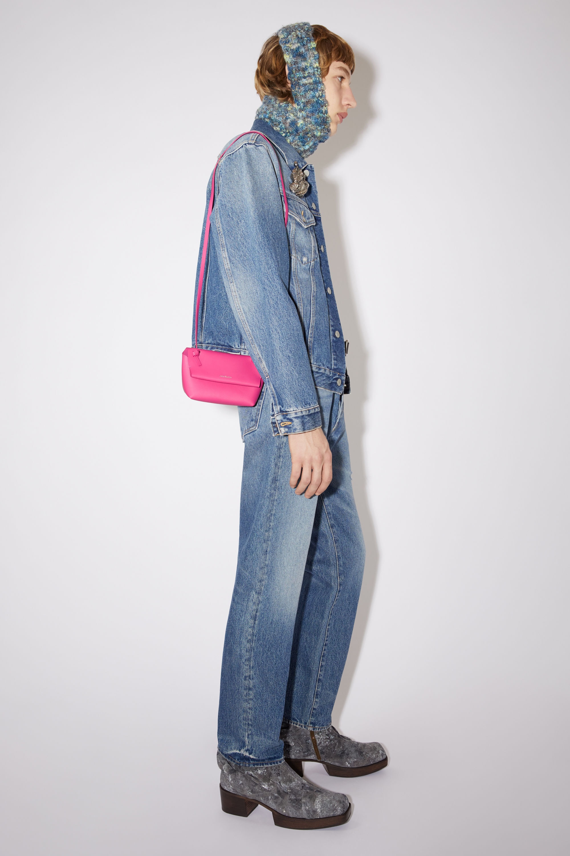 Mini shoulder bag - Fuchsia pink - 3
