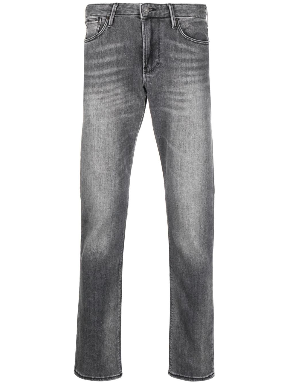 slim-cut faded jeans - 1