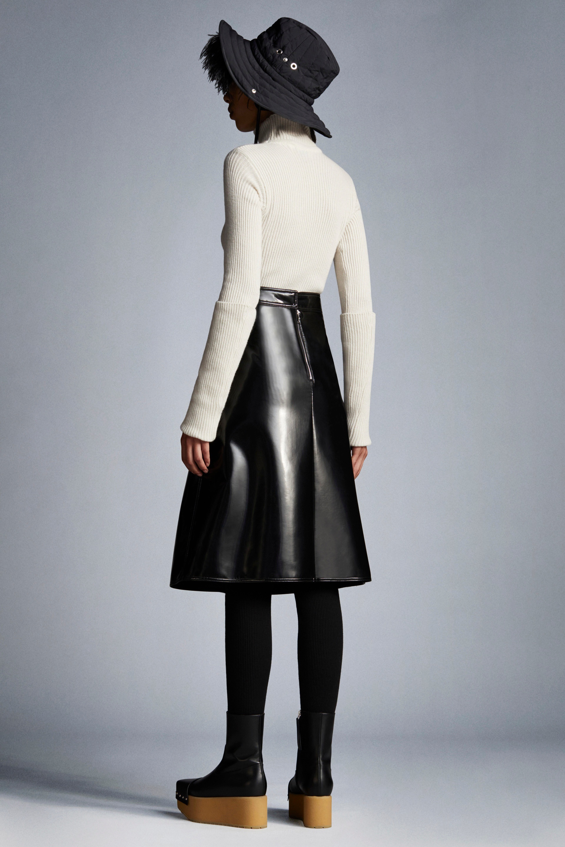 Pattent Effect Skirt - 6