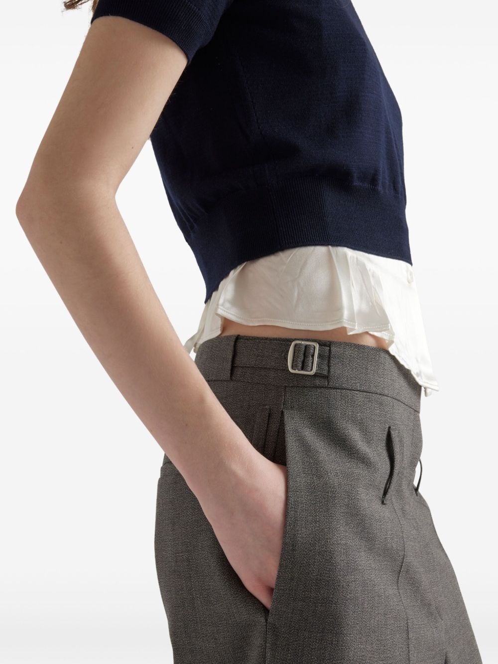 belted wool tailored trousers - 5