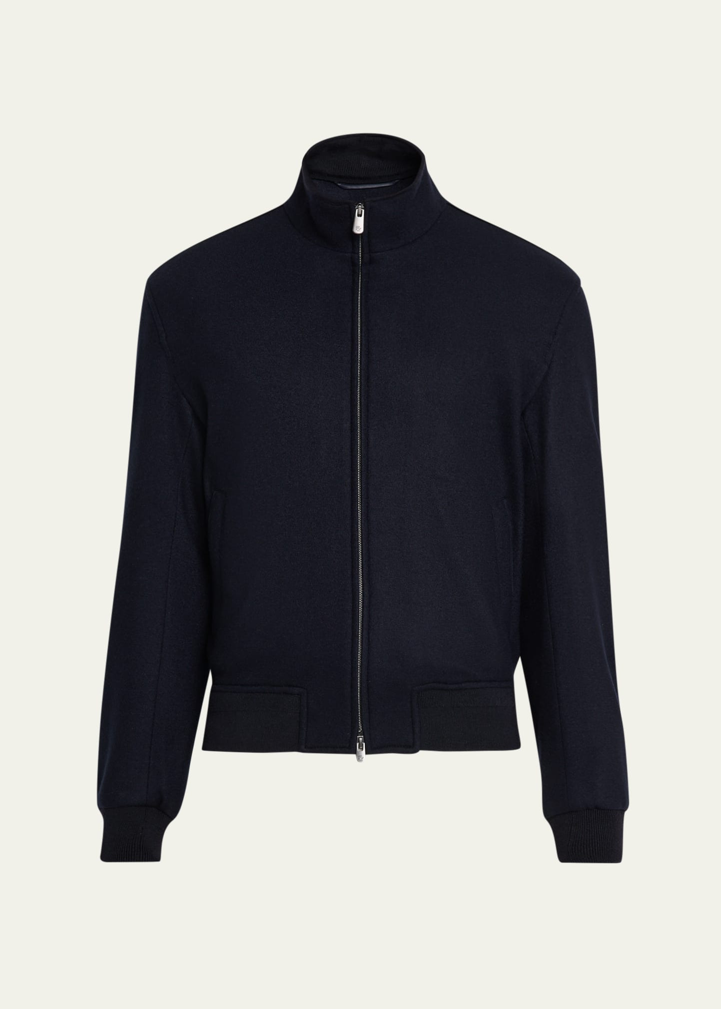 Men's Double-Face Cashmere Full-Zip Jacket - 1