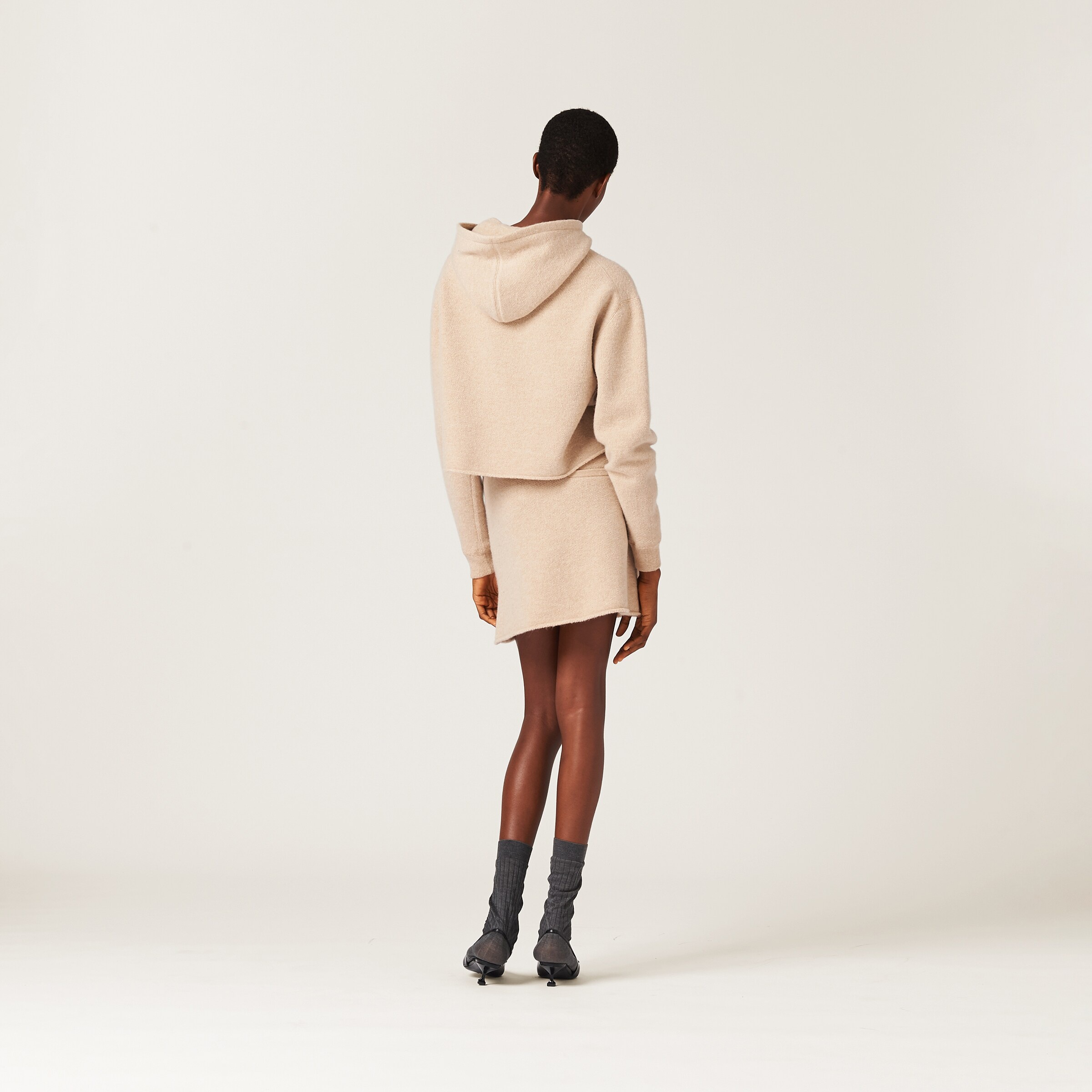 Wool and cashmere hoodie jacket - 3