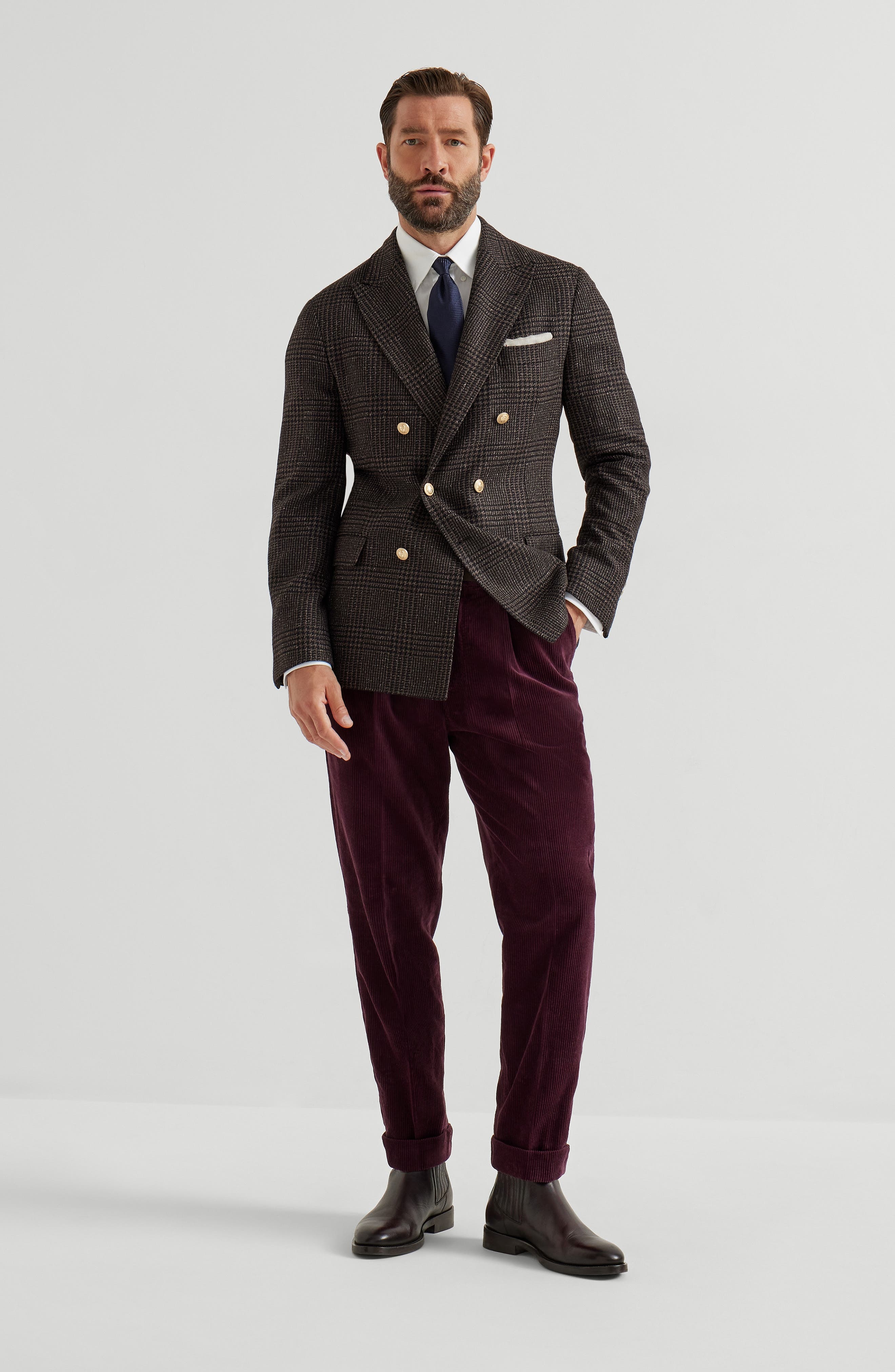 Brunello Cucinelli Garment-dyed trousers in Purple at Nordstrom - 5