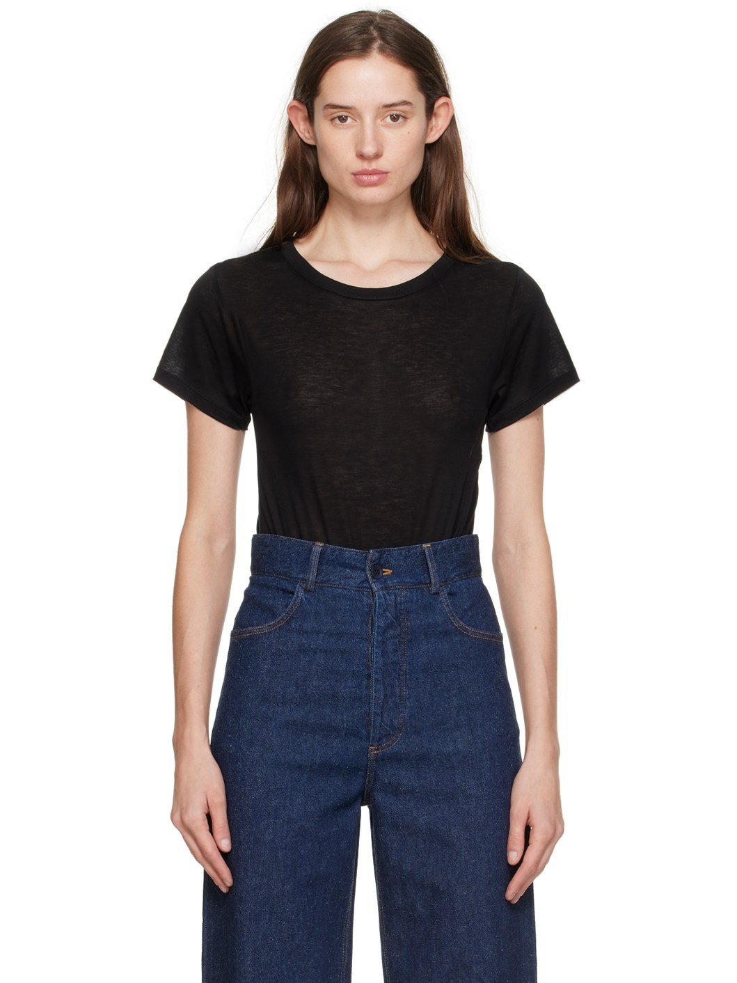 Black Press-Stud Bodysuit - 1