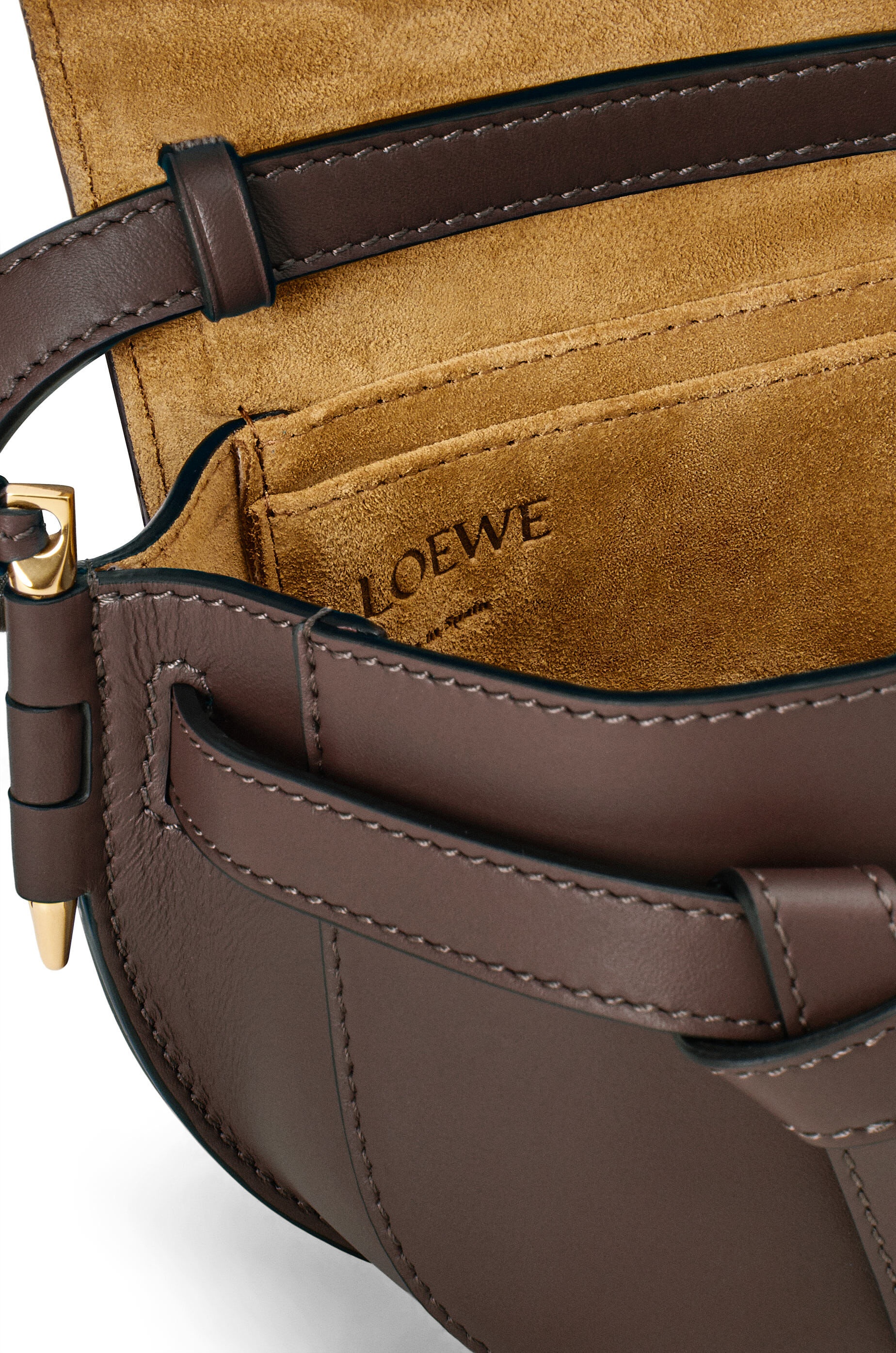 Mini Gate Dual bag in soft calfskin and jacquard - 8
