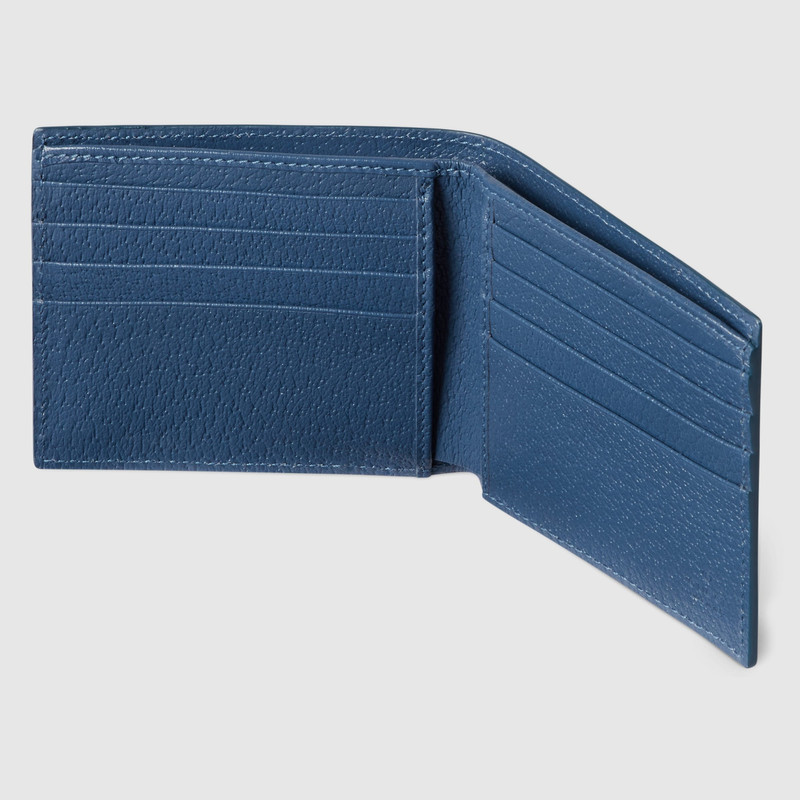 Blue interior GG bi-fold wallet 4