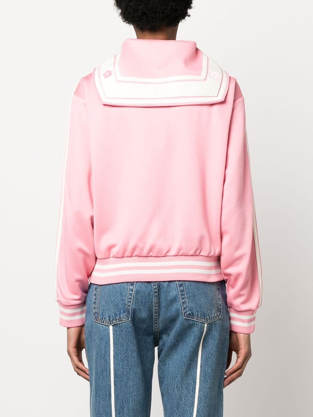 sailor-collar long-sleeve top - 4