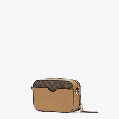 FENDI Compact mini pouch with zip fastening. The cross-body strap is adjustable and detachable. Made of te outlook