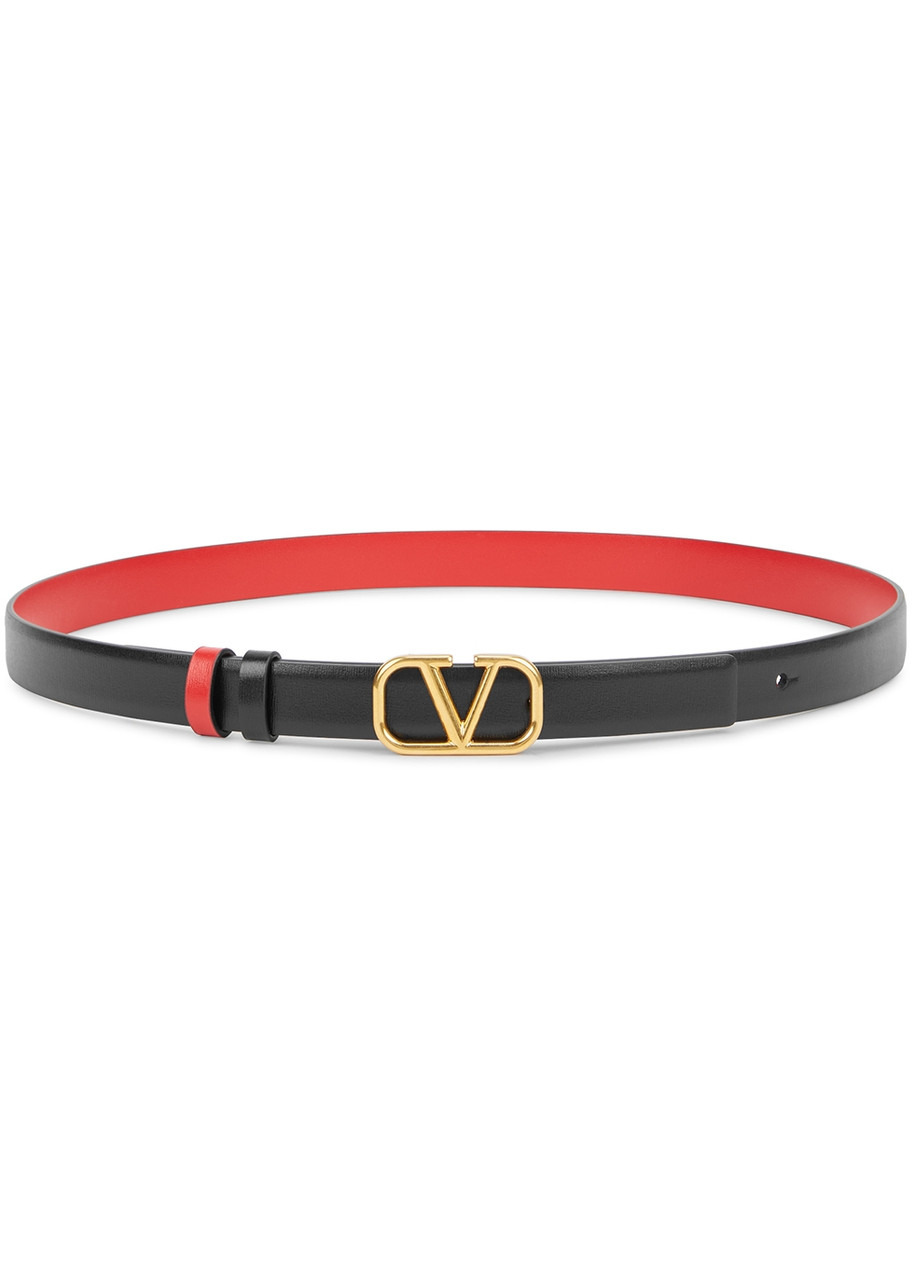 Valentino Garavani VLogo reversible leather belt - 1