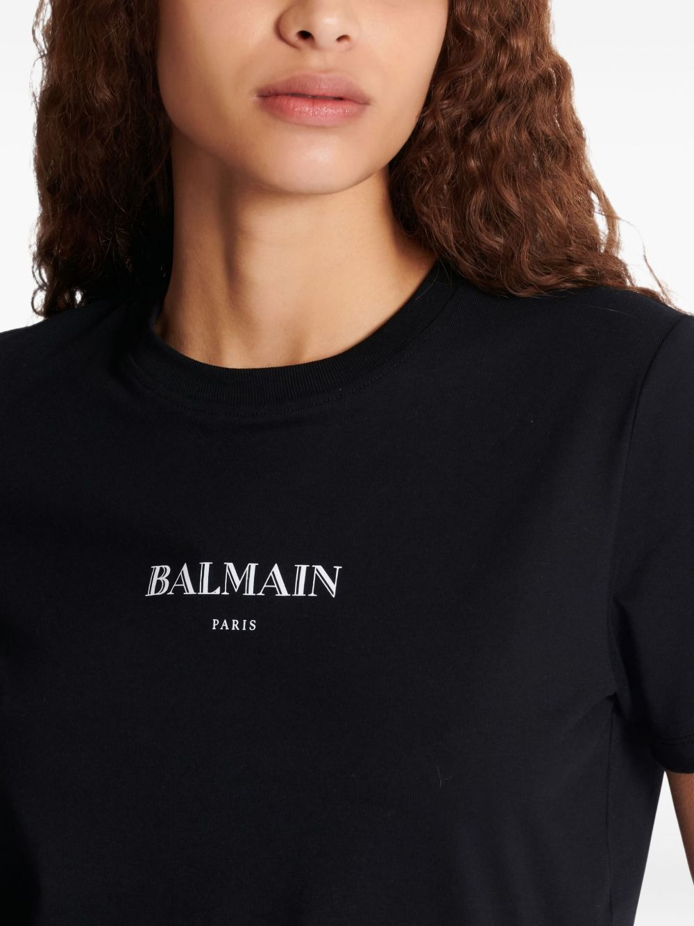 logo-embroidered cotton T-shirt - 5