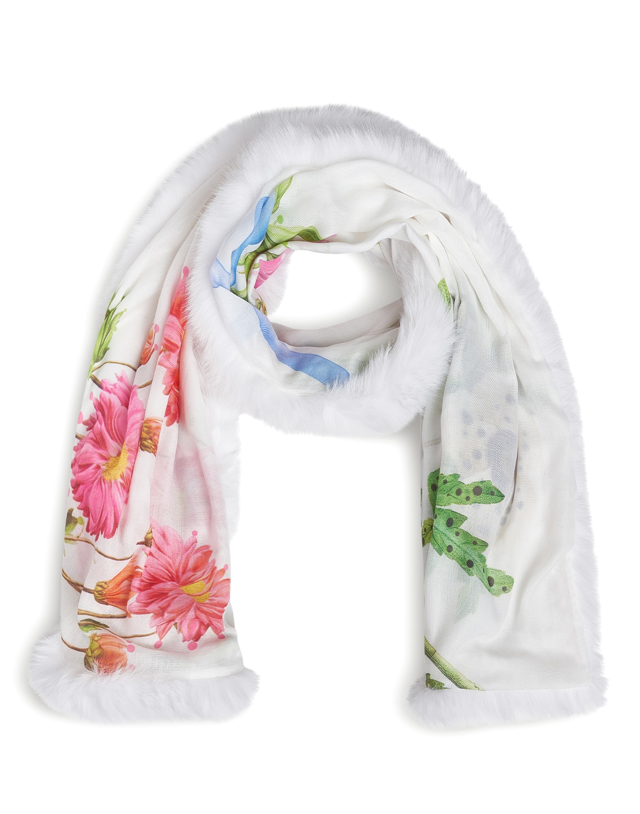 Faux Fur Trim Wrap - 10