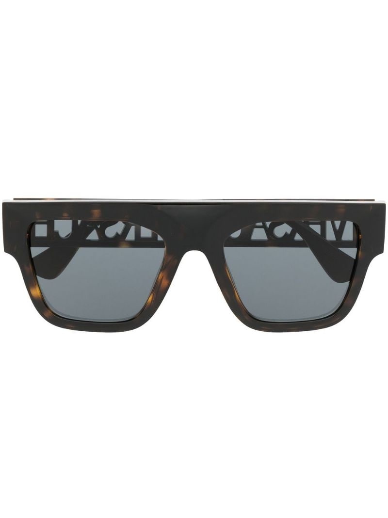 logo-detail square-frame sunglasses - 1