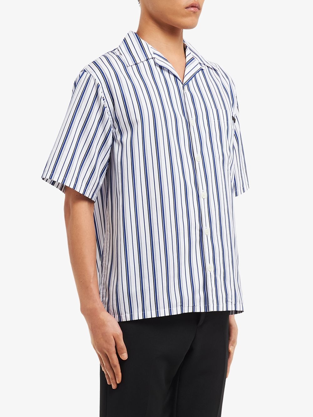 striped logo detail shirt - 3