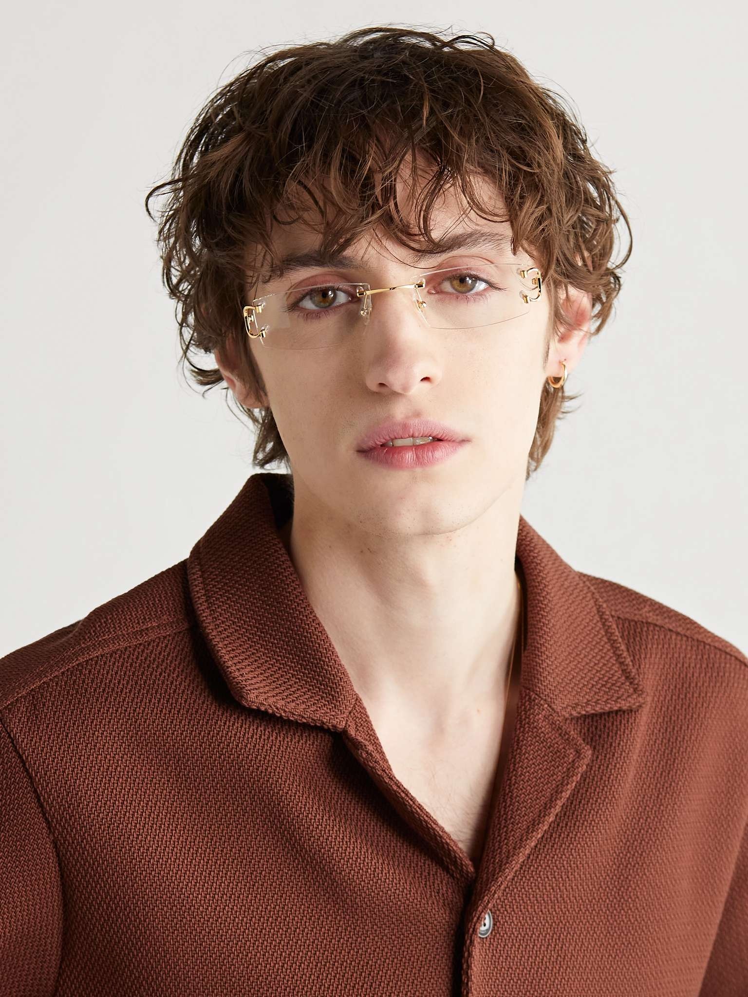 Frameless Gold-Tone Optical Glasses - 2