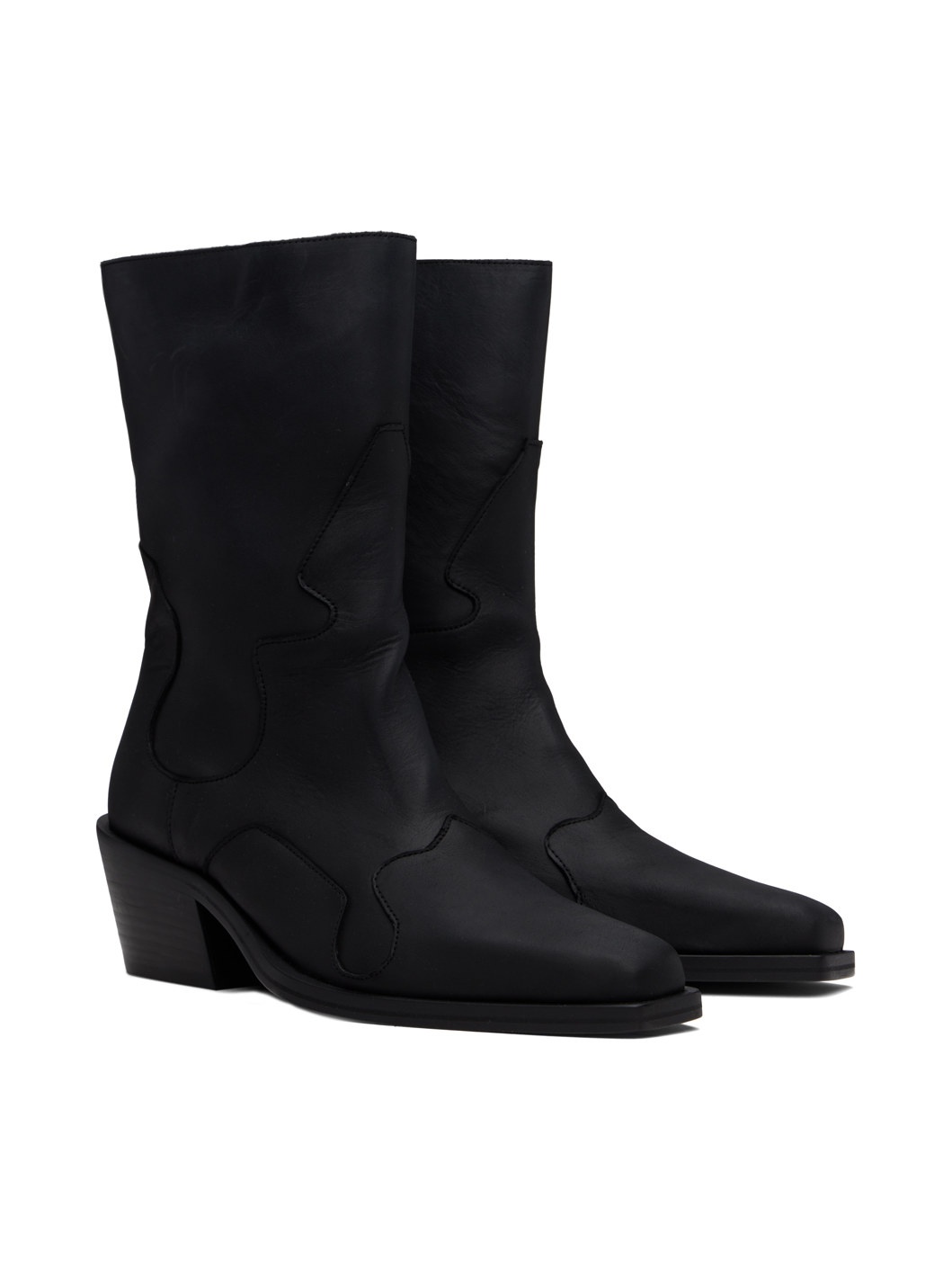 SSENSE Exclusive Black Cowboy Boots - 4