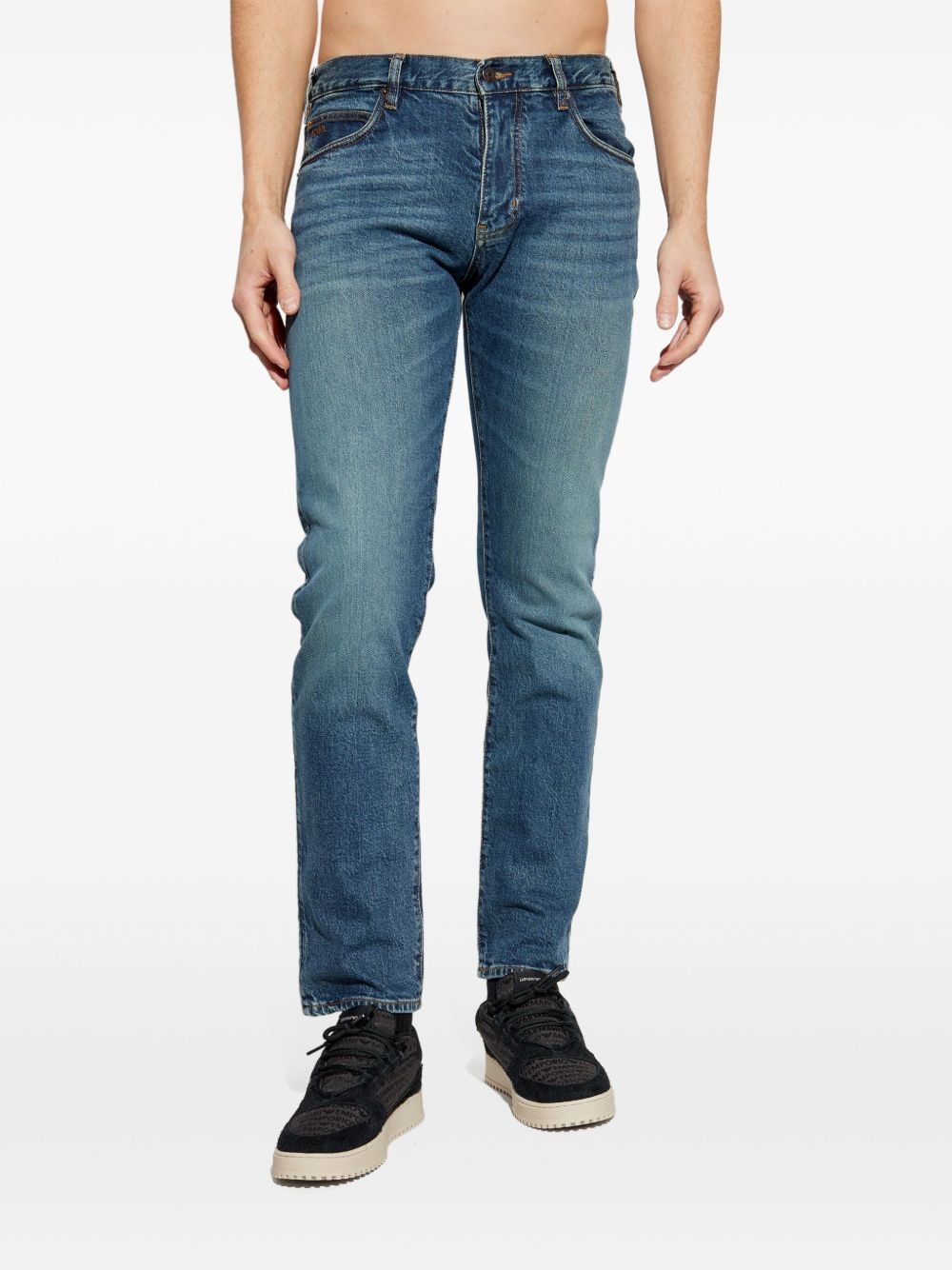 logo-plaque jeans - 3