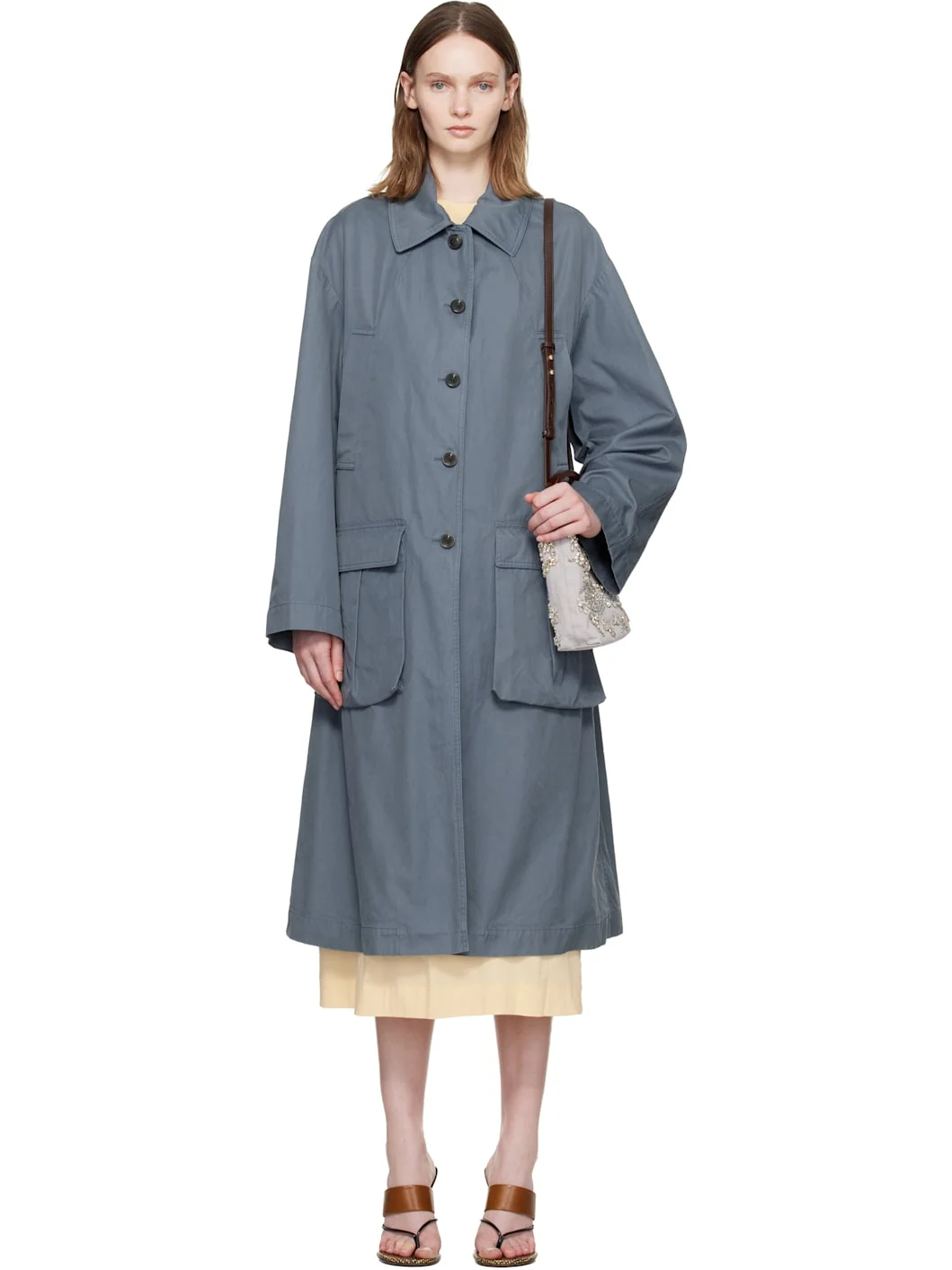 Blue Cotton Coat - 1