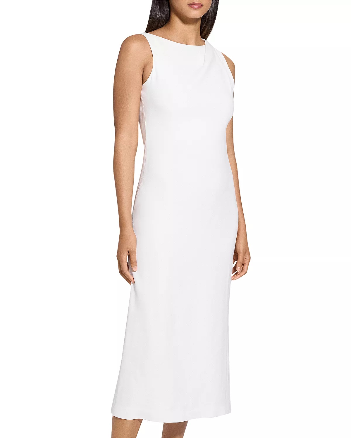 Shoulder Draped Midi Dress - 6