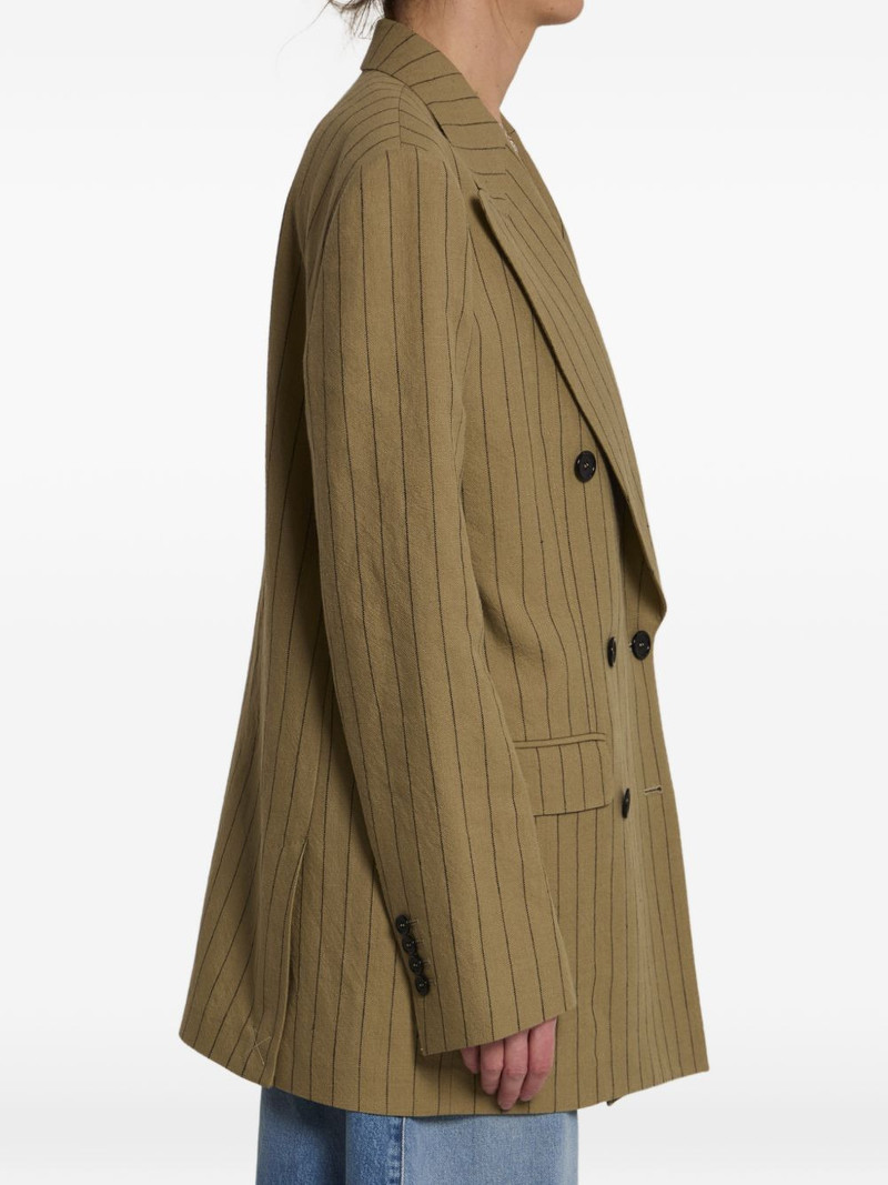 striped double-breasted linen jacket 3
