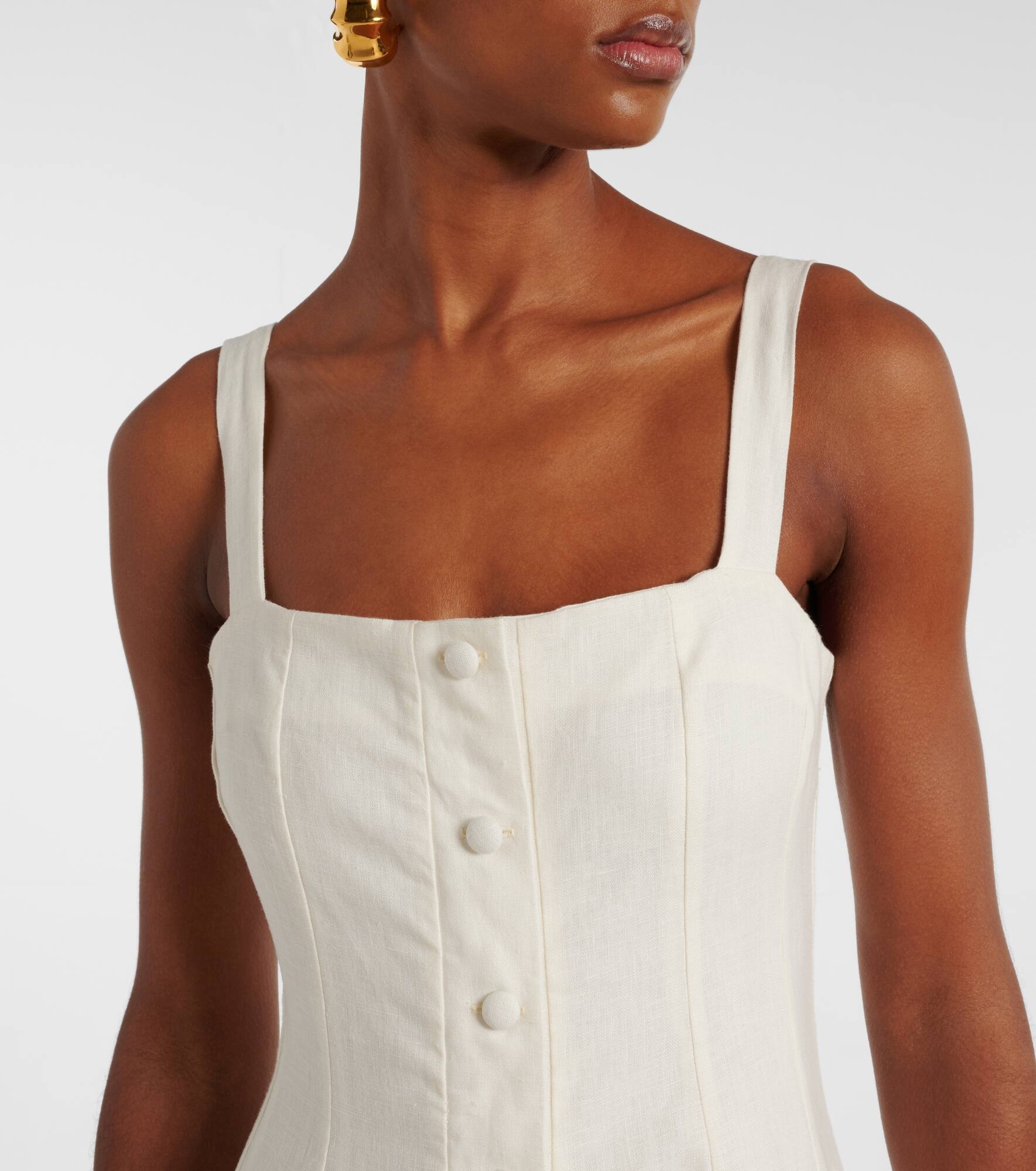 Linen midi dress - 4