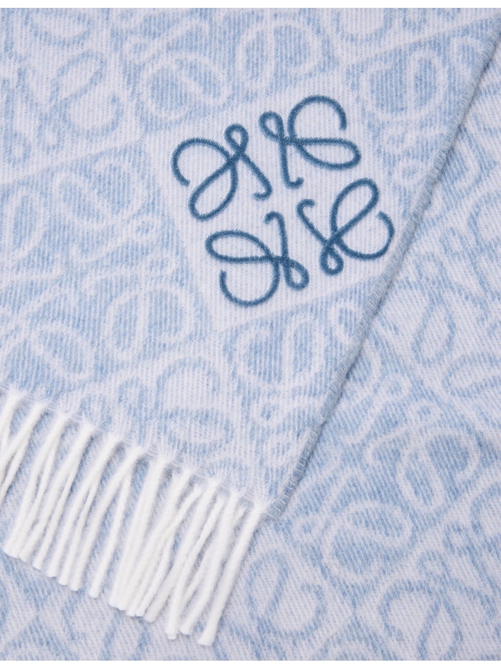 Anagram-Pattern Wool And Cashmere-Blend Scarf - 2