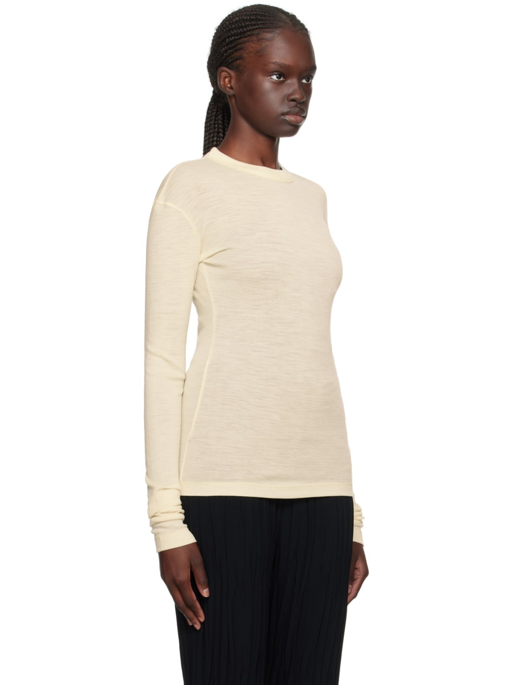 Off-White Crewneck Long Sleeve T-Shirt - 2
